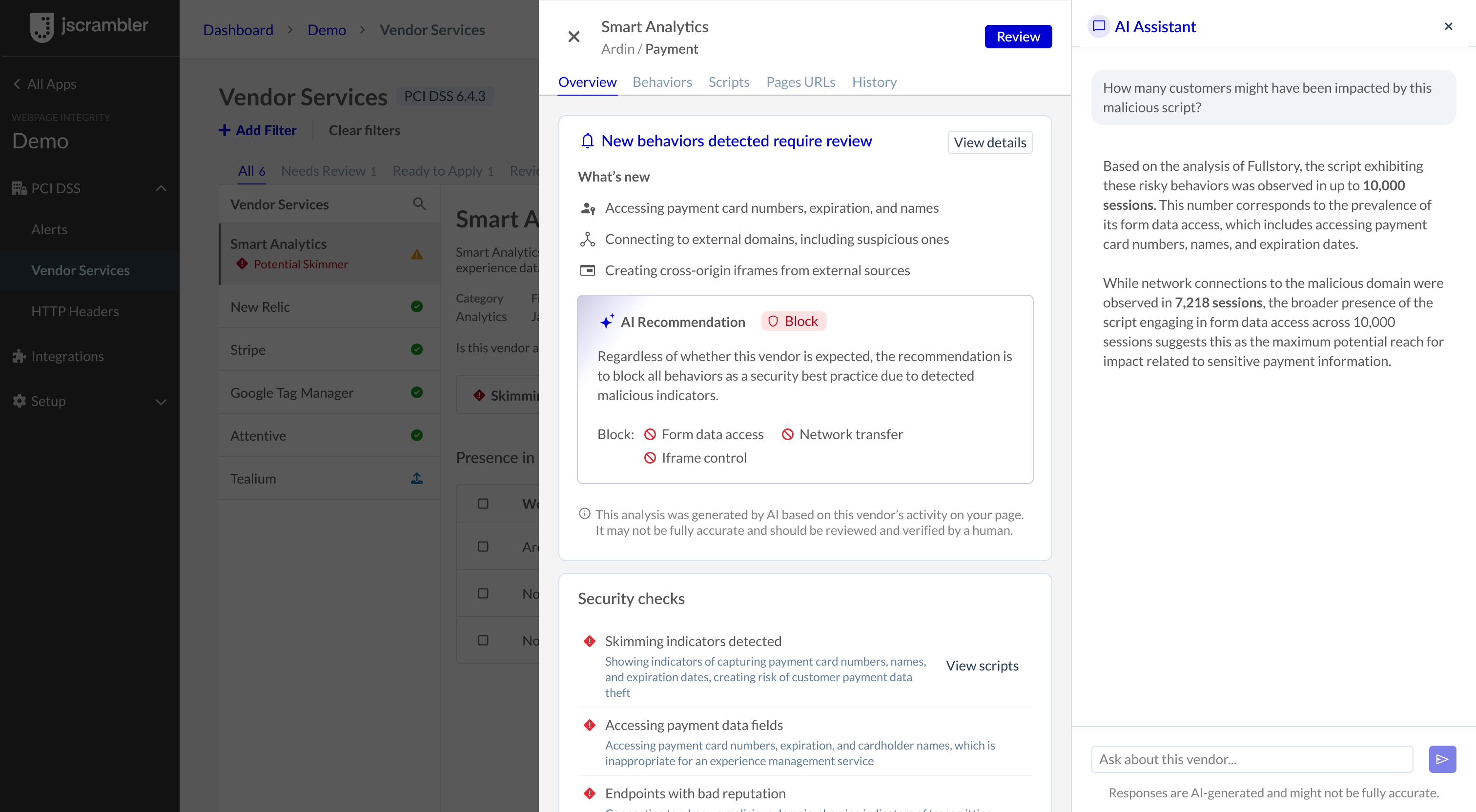 Investigating Impact-ai-assistant-webpage-integrity-feature