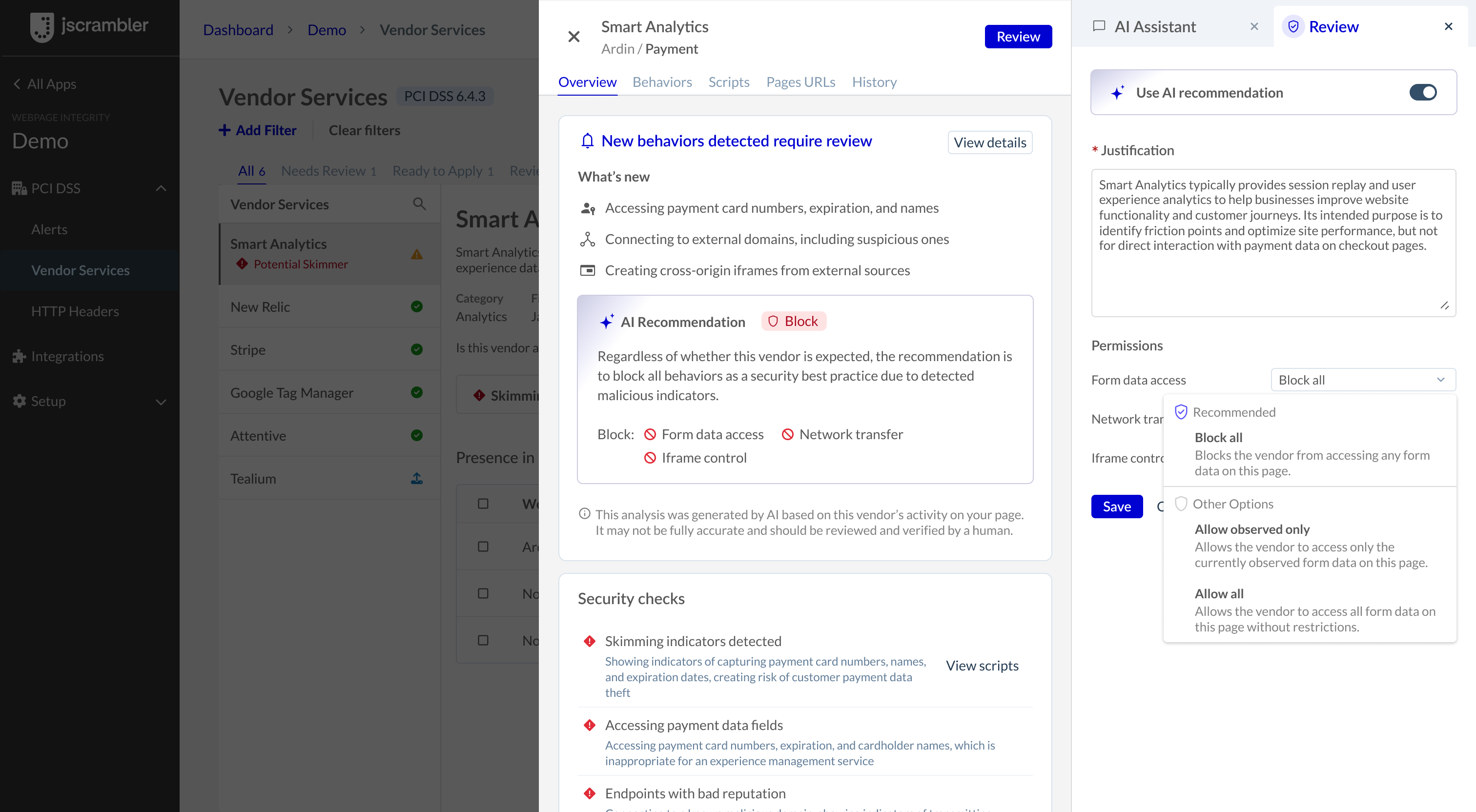 Applying Restrictions