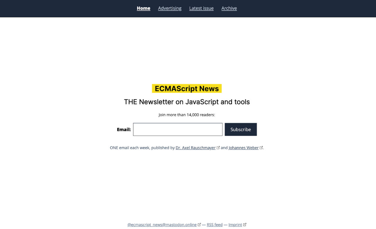 ECMAScript News