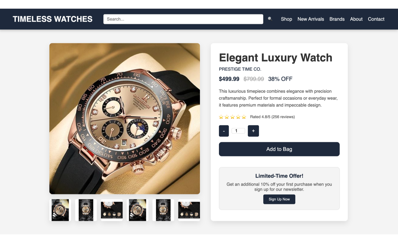 e-commerce product-page-example