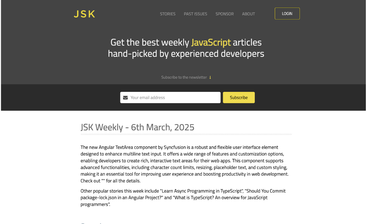 JSK Weekly