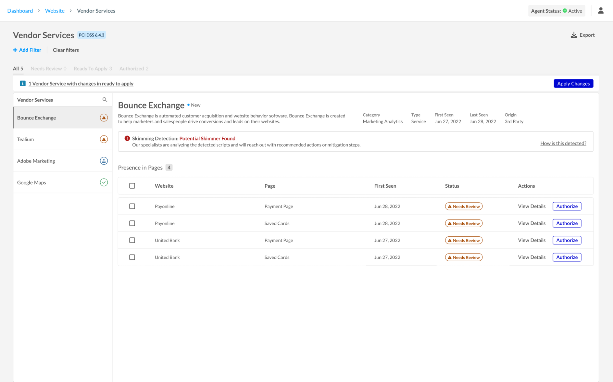 PCI-DSS-Vendor-Services-dashboard-example-jscrambler