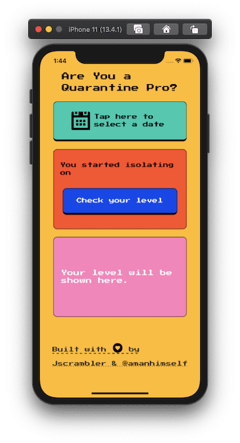 Quarantine Pro React Native App
