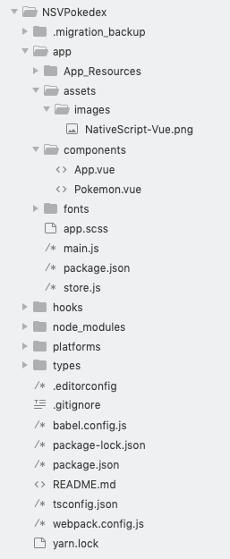 NativeScript Vue Directory Structure