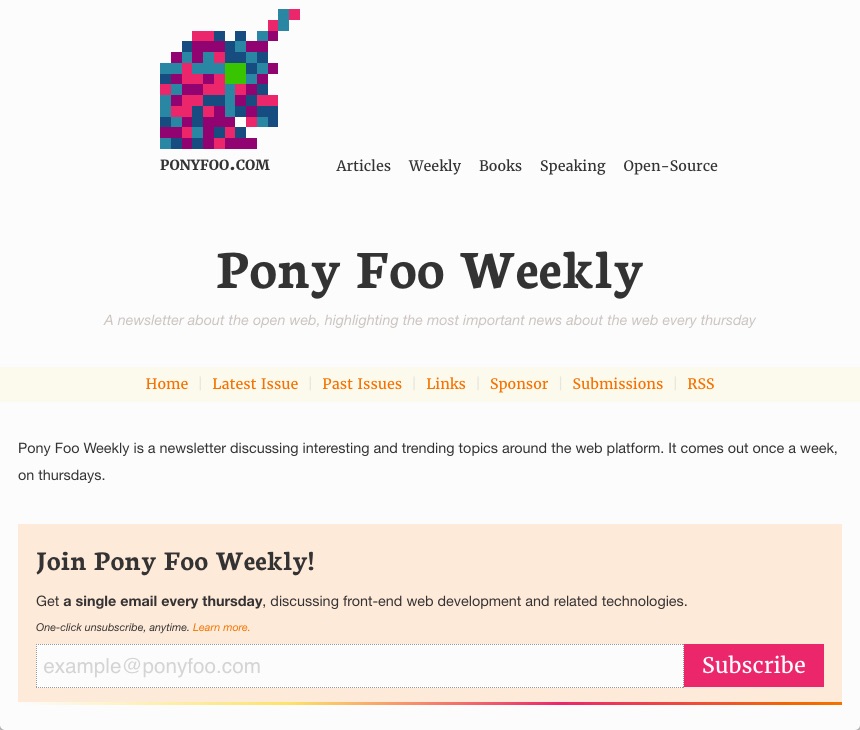 Pony Foo Weekly