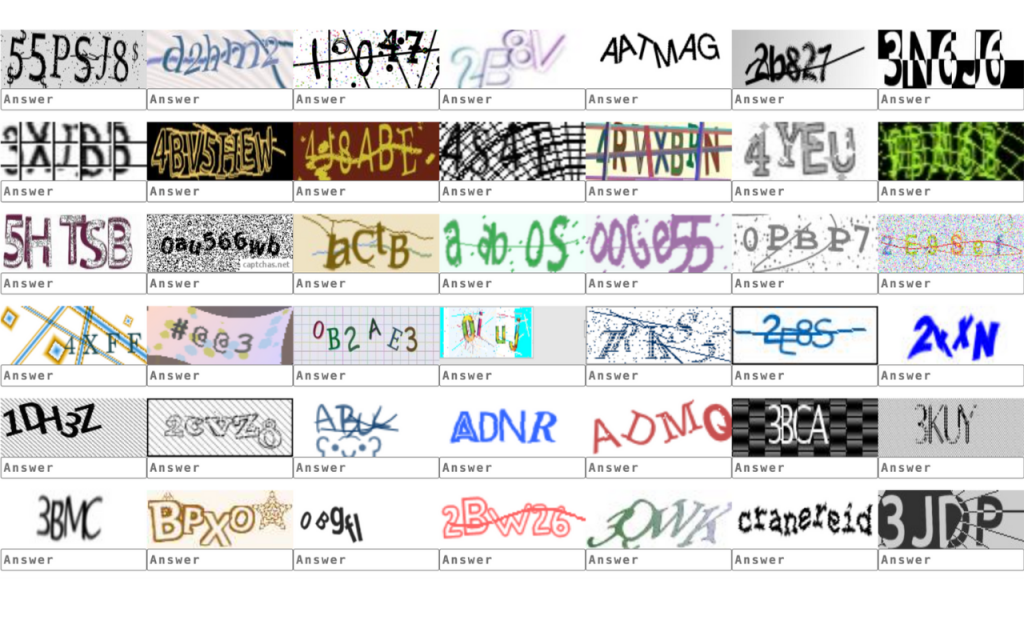 Text-based CAPTCHAs.