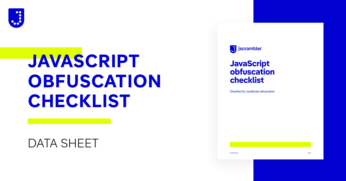 JavaScript obfuscation checklist for source code threats