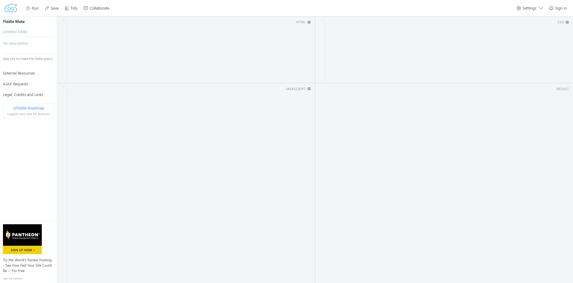 JSFiddle-dashboard-example